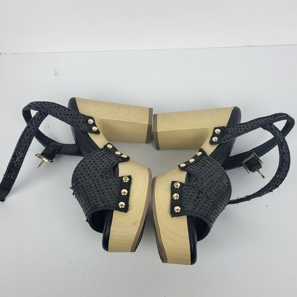 SARTO by Franco Sarto Wally Platform Sandal Wood Clog - Picture 13 of 16